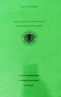 EPIDEMIOLOGI DAN PROFIL KLINIS PENDERITA INFEKSI SALURAN KEMIH DI BANGSAL PENYAKIT DALAM RUMAH SAKIT UMUM MATARAM PERIODE  JANUARI ? DESEMBER TAHUN  2006
