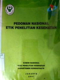 Image of Pedoman Nasional Etik Penelitian Kesehatan
